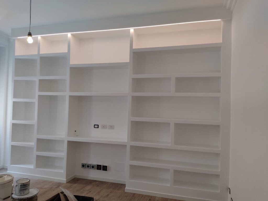 ALCUNI DEI NOSTRI LAVORI libreria cartongesso